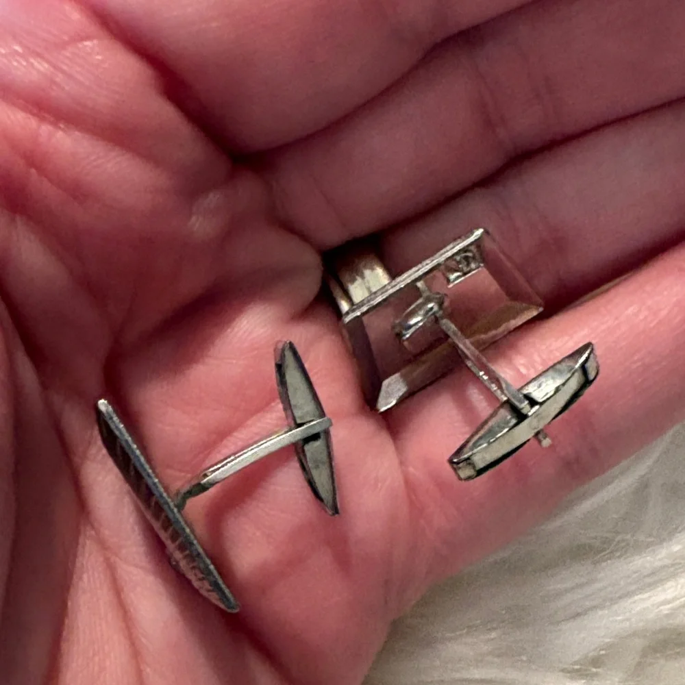 Silver-Tone Men's Cufflinks